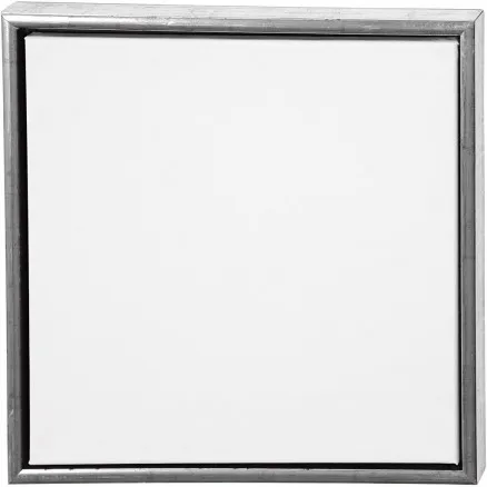 ArtistLine Canvas mit Rahmen, antik silber, weiß, Tiefe 3 cm, Größe 44x44