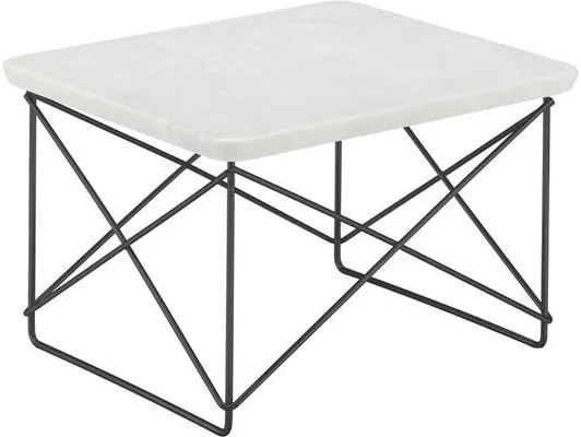 Vitra Occasional LTR Nachttisch Helles Marmor/Schwarz